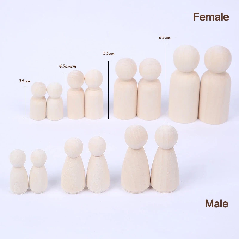 DIY Unfinished Wooden Peg Doll Set Quality People Shape Great for Art and Craft JS23
DIY Unfinished Wooden Peg Doll Set Quality People Shape Great for Art and Craft JS23