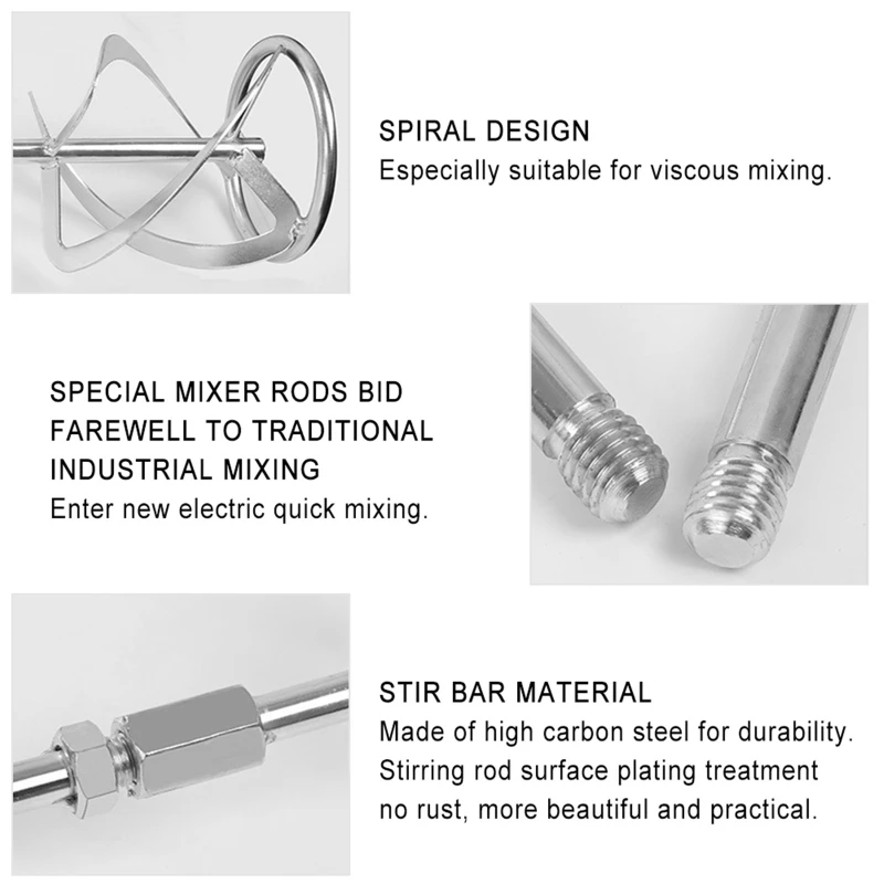 Mechanical Rod Special S - Type Threaded Head Stirring Rod Mud Mixer Paint Mixer Attachment Spiral Mixer
Mechanical Rod Special S - Type Threaded Head Stirring Rod Mud Mixer Paint Mixer Attachment Spiral Mixer