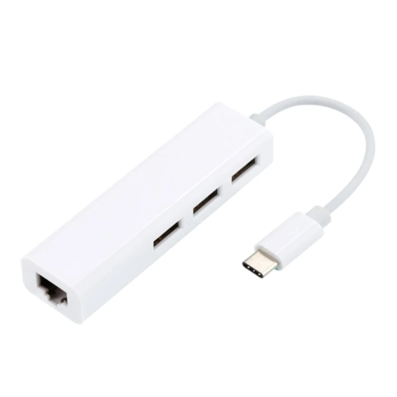 USB Ethernet-адаптер с 2 0 Hub 3 порта Высокоскоростная передача данных USB-разветвитель