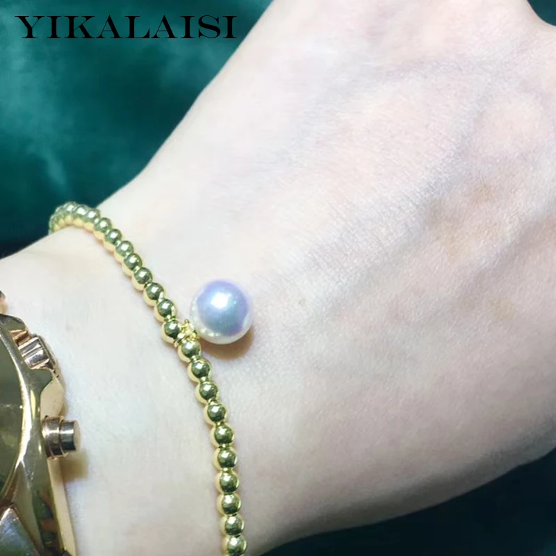 YIKALAISI 925 sterling silver jewelry charm natural pearl 8-9mmwomen's bracelet best mother's day gift
YIKALAISI 925 sterling silver jewelry charm natural pearl 8-9mmwomen's bracelet best mother's day gift