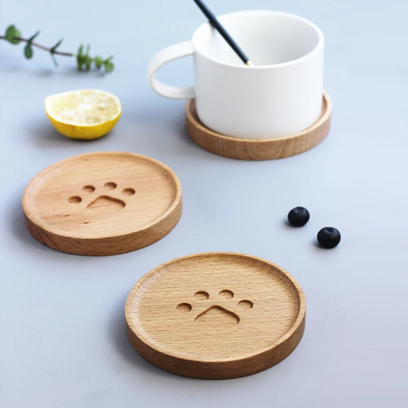 Cute Cartoon Cat Paw Wooden Coaster Pad Milk Tae Coffee Cup Mat Round Soft Wooden Heat-insulated Placemats Home Decoration 1pcs
Cute Cartoon Cat Paw Wooden Coaster Pad Milk Tae Coffee Cup Mat Round Soft Wooden Heat-insulated Placemats Home Decoration 1pcs