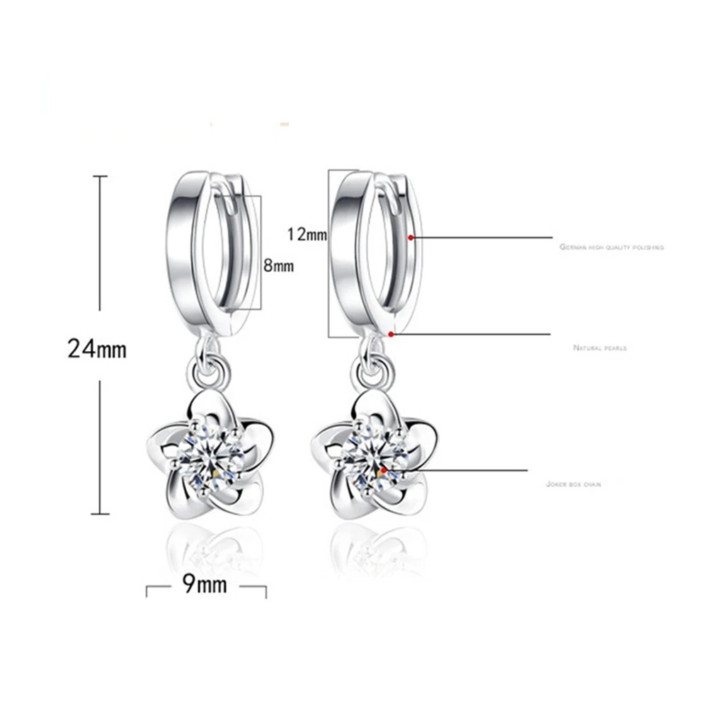 925 Sterling Silver New Woman New Fashion Brand Jewelry Luxury Cubic Zirconia Drop Simple Plum Blossom Peony Earrings 24MM
925 Sterling Silver New Woman New Fashion Brand Jewelry Luxury Cubic Zirconia Drop Simple Plum Blossom Peony Earrings 24MM