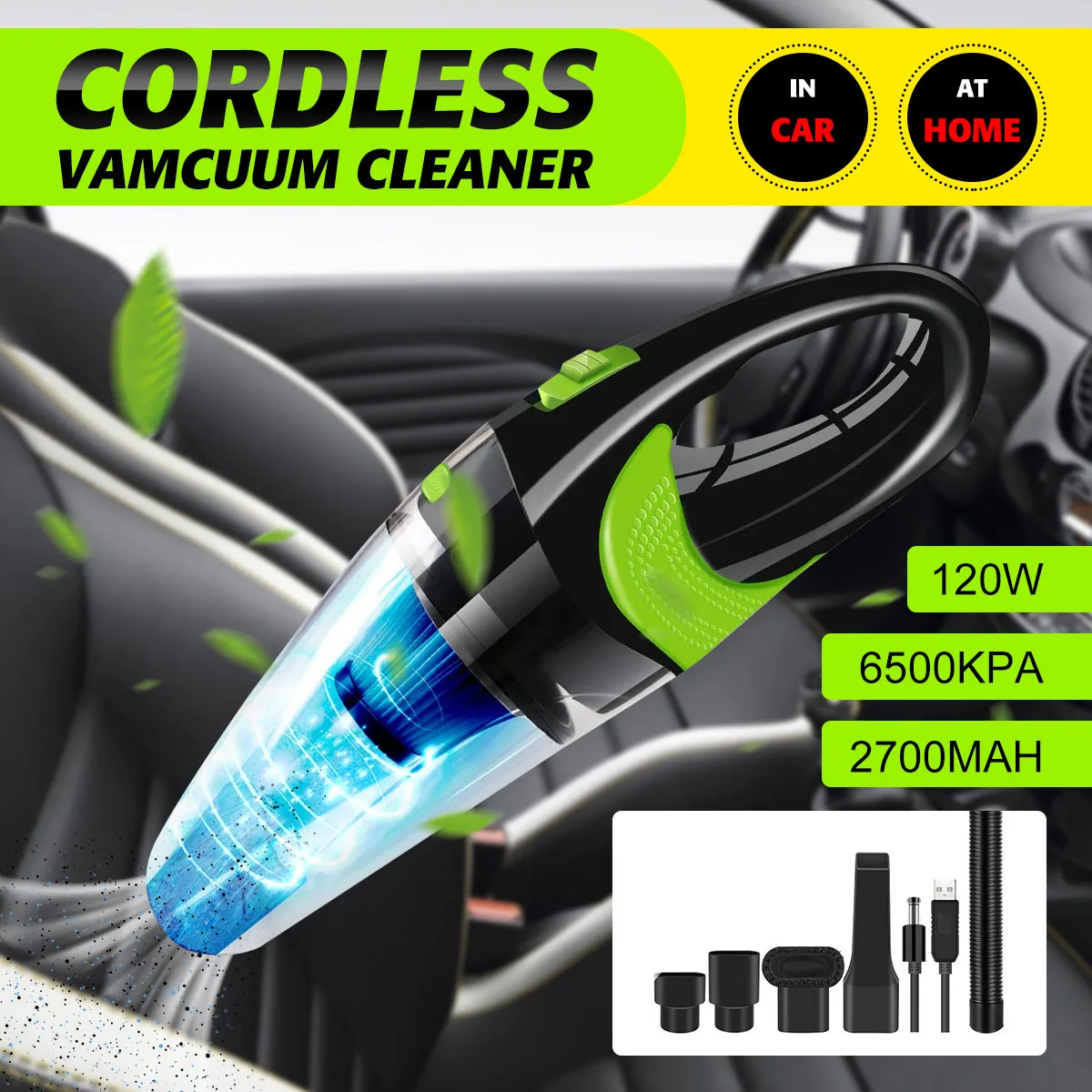 Powerful 6500pa Car Vacuum Cleaner 120W Car Handheld Wet & Dry Dual Use Portable Vacuum Cleaners Auto for Home Office
Powerful 6500pa Car Vacuum Cleaner 120W Car Handheld Wet & Dry Dual Use Portable Vacuum Cleaners Auto for Home Office