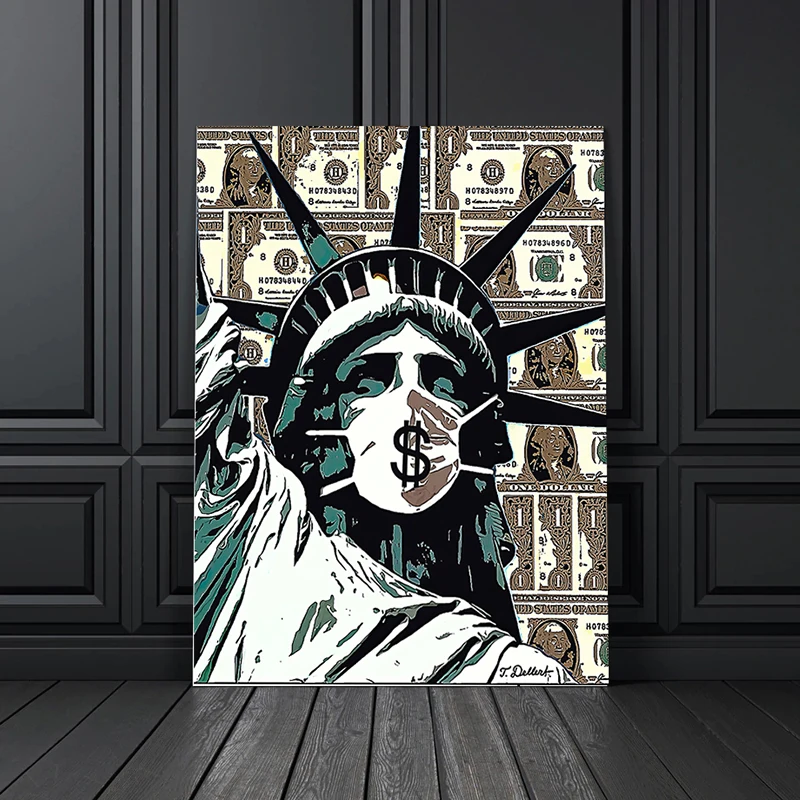 Graffiti Statue Of Liberty With Money Dollars Wall Art Pictures Print On Canvas Painting Poster For Living Room Home Decoration
Graffiti Statue Of Liberty With Money Dollars Wall Art Pictures Print On Canvas Painting Poster For Living Room Home Decoration