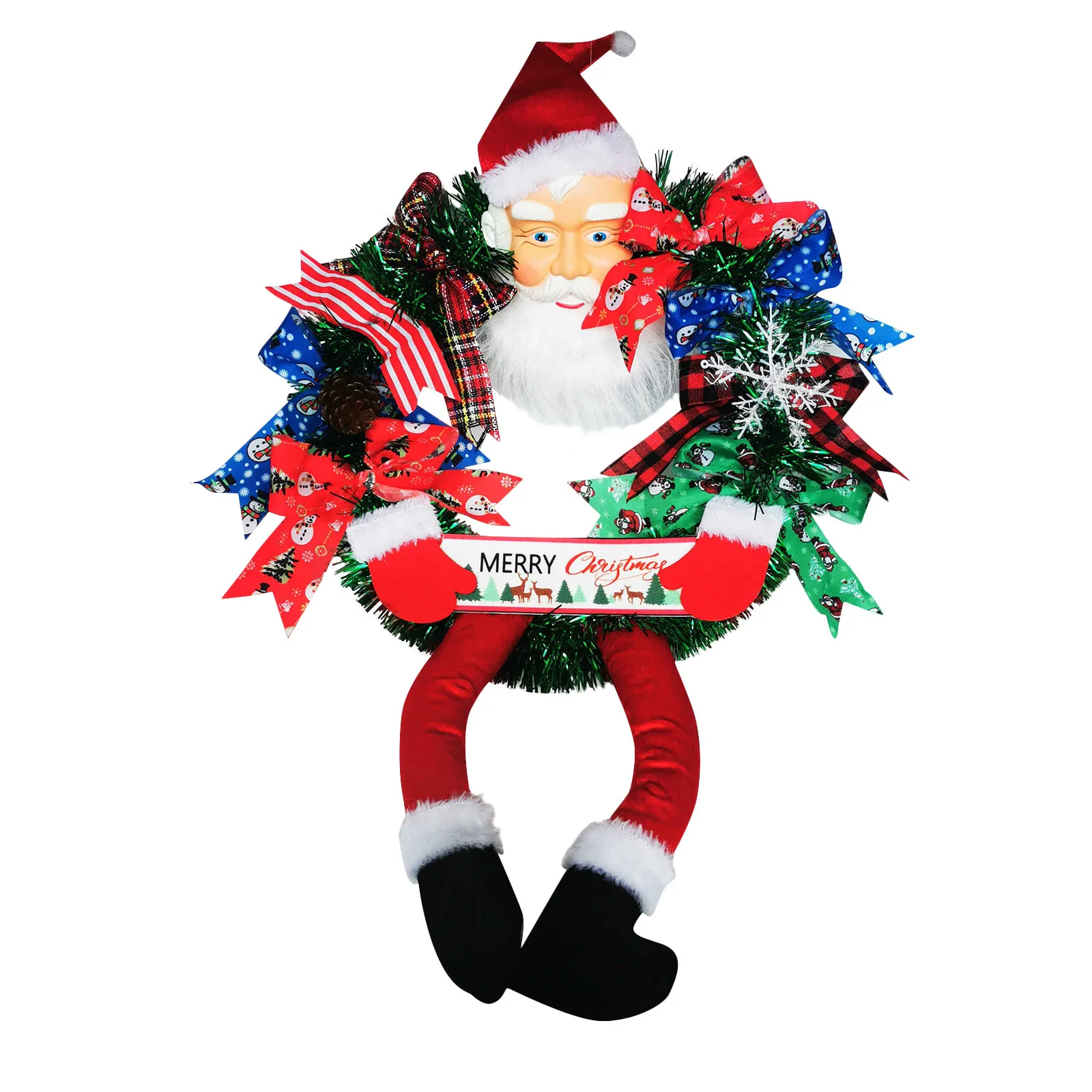 Рождественский венок, Санта-Клаус, украшения для детской двери, праздничная вечеринка, Цветы #8 
Рождественский венок, Санта-Клаус, украшения для детской двери, праздничная вечеринка, Цветы #8