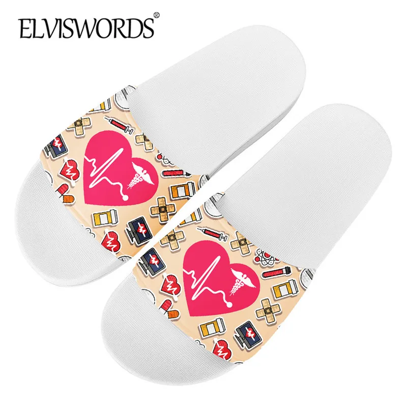 ELVISWORDS High Quality Rubber Slippers Women's Cartoon EMT ECG Nursing Design Summer Sandals Female Casual Indoor/Outdoor Slip
ELVISWORDS High Quality Rubber Slippers Women's Cartoon EMT ECG Nursing Design Summer Sandals Female Casual Indoor/Outdoor Slip
