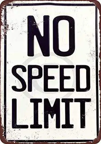 Tin Sign New Aluminum No Speed Limit Vintage Reproduction Decoratives Metal Sign 11.8 x 7.8 Inch
Tin Sign New Aluminum No Speed Limit Vintage Reproduction Decoratives Metal Sign 11.8 x 7.8 Inch