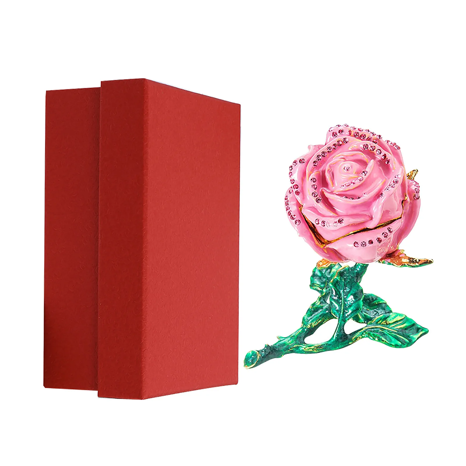 Three Dimensional Alloy Magnet Rose Flower Inlaid Diamond Confession Proposal Jewelry Storage Package Romantic Gift Free Ship
Three Dimensional Alloy Magnet Rose Flower Inlaid Diamond Confession Proposal Jewelry Storage Package Romantic Gift Free Ship