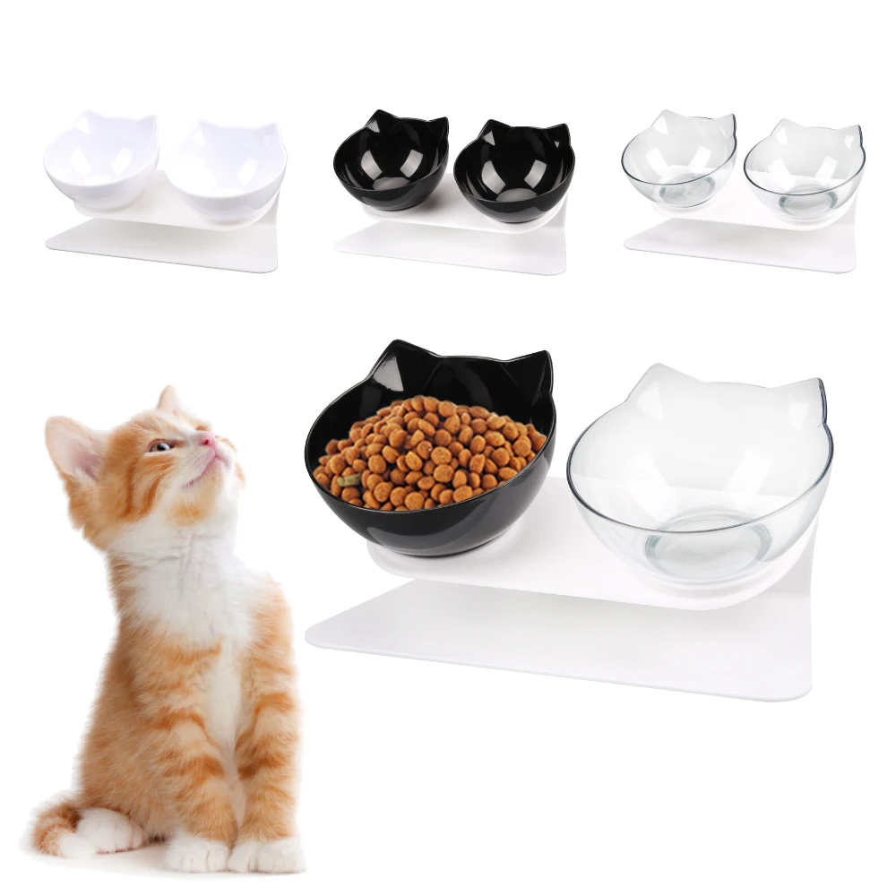 Cat Double Bowl Kitten Bowl Dog Bowl Transparent Material Non-slip Food Bowl With Protection Cervical Transparent Cat Supplies
Cat Double Bowl Kitten Bowl Dog Bowl Transparent Material Non-slip Food Bowl With Protection Cervical Transparent Cat Supplies