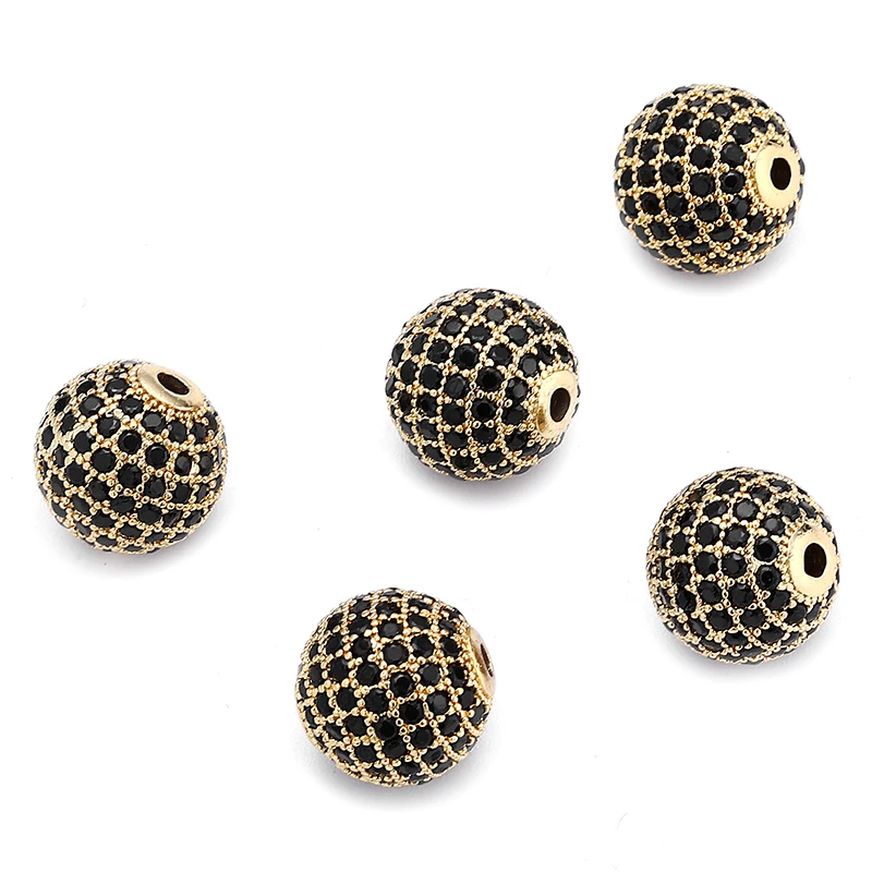 Luxury Micro Pave Black Cubic Zirconia Ball Charms Beads For Making Jewelry DIY Jewelry Bracelet Necklace Brass Accessories
Luxury Micro Pave Black Cubic Zirconia Ball Charms Beads For Making Jewelry DIY Jewelry Bracelet Necklace Brass Accessories