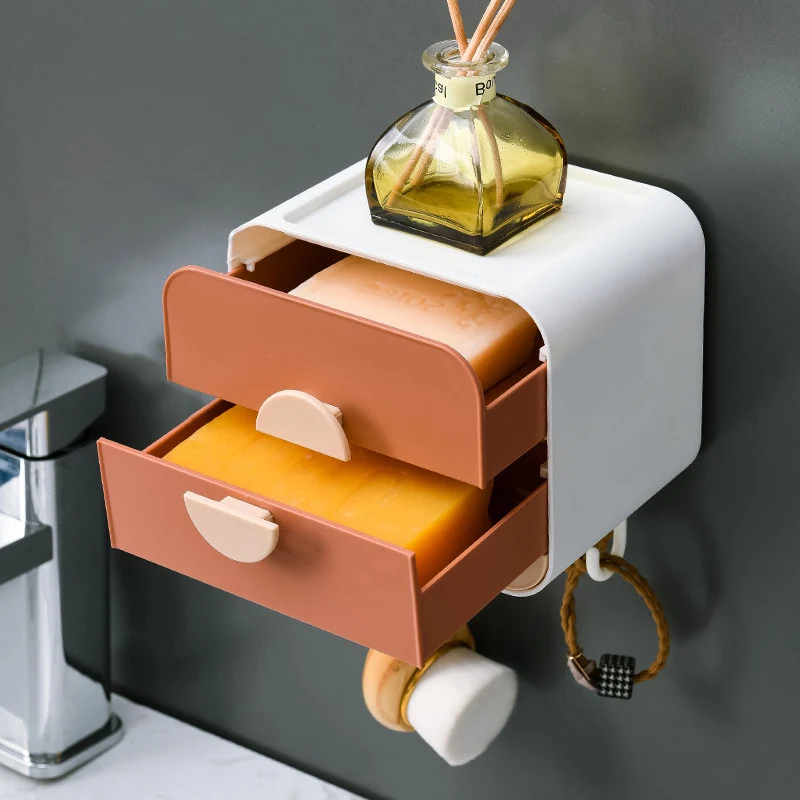 GURET Creativity Drain Soap Dish Waterproof Toilet Storage Box Double Layer Wall Mounted Soap Box Household Bathroom Accessories
GURET Creativity Drain Soap Dish Waterproof Toilet Storage Box Double Layer Wall Mounted Soap Box Household Bathroom Accessories