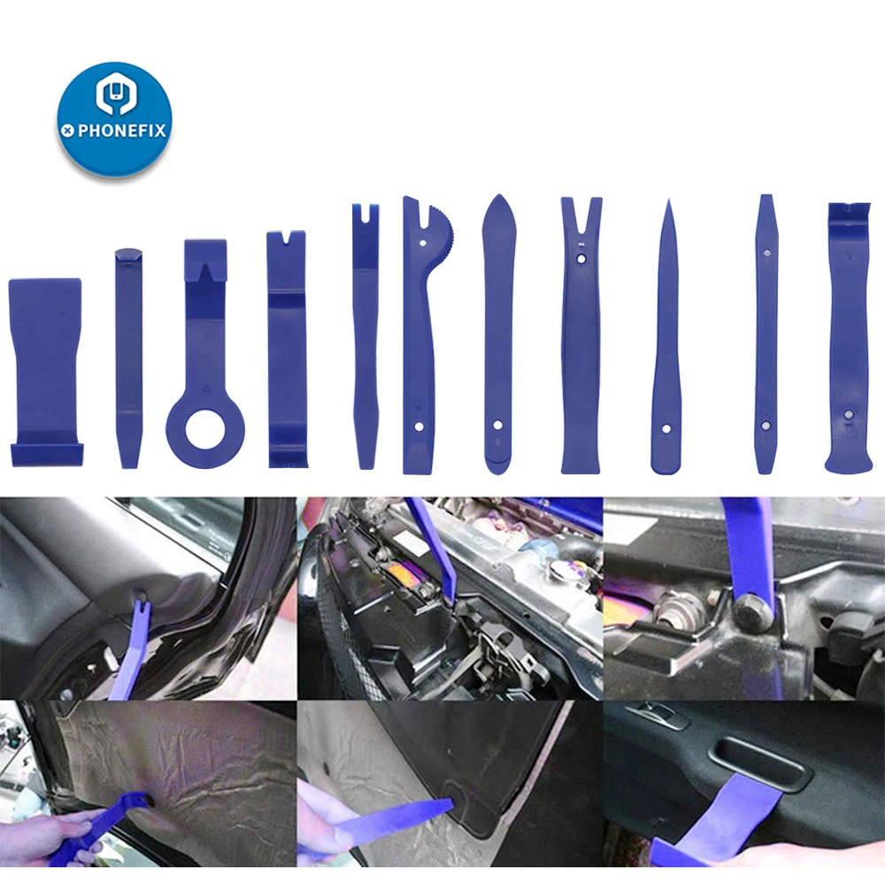 

11pcs Car Audio Repair Kit Auto Trim Interior Door Panel Removal Opening Tool Pry Bar Scraper Set Car Dash Radio Clip Hand Tools