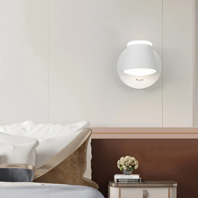 Nordic Bedroom Bedside Reading LED wall lamp Creative up & down luminous livingroom study aluminum wall light with switch
Nordic Bedroom Bedside Reading LED wall lamp Creative up & down luminous livingroom study aluminum wall light with switch
