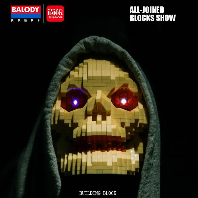 Balody 1922pcs+ Skull Mini Building Blocks Skeleton Head Mirco 3D Model Halloween Diamond Bricks Toys For Children Gift
Balody 1922pcs+ Skull Mini Building Blocks Skeleton Head Mirco 3D Model Halloween Diamond Bricks Toys For Children Gift