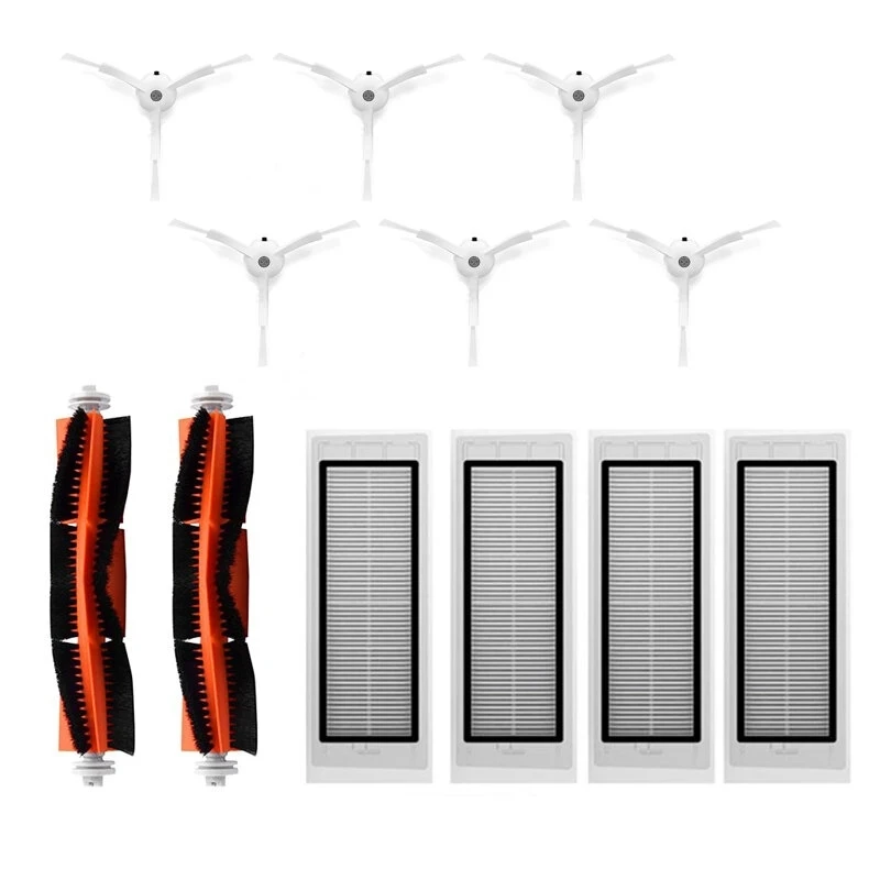 6Pcs Side Brush 4Pcs HEPA Filter 2Pcs Main Brush Suitable for Xiaomi Roborock S50 Robot Vacuum Cleaner
6Pcs Side Brush 4Pcs HEPA Filter 2Pcs Main Brush Suitable for Xiaomi Roborock S50 Robot Vacuum Cleaner