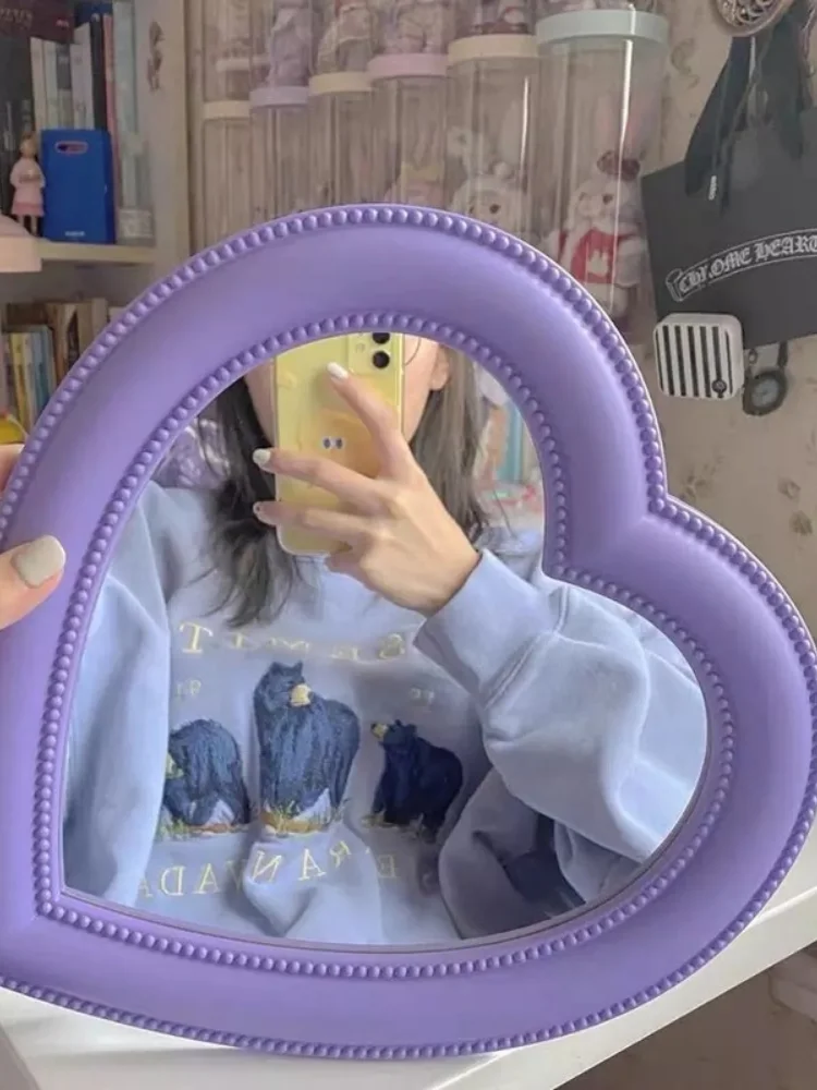 INS Pink Love Makeup Mirror Desktop Hand Held Mirror Mirrors for Bedroom Wall Mounted Dual-Use Vanity Wall Decoration Mirrors
INS Pink Love Makeup Mirror Desktop Hand Held Mirror Mirrors for Bedroom Wall Mounted Dual-Use Vanity Wall Decoration Mirrors