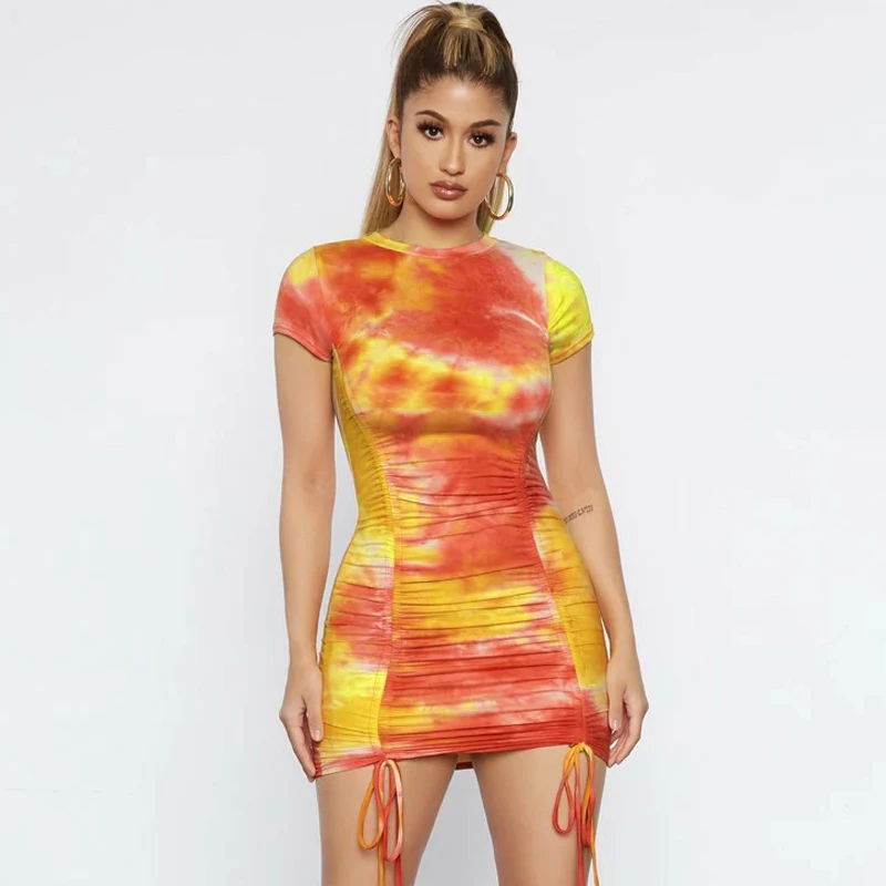 Tie Dye Drawstring Ruched Women Mini Tshirt Dress Bodycon Bandage Elegant Party Sexy Club 2021 Summer Clothes Dresses Streetwear
Tie Dye Drawstring Ruched Women Mini Tshirt Dress Bodycon Bandage Elegant Party Sexy Club 2021 Summer Clothes Dresses Streetwear