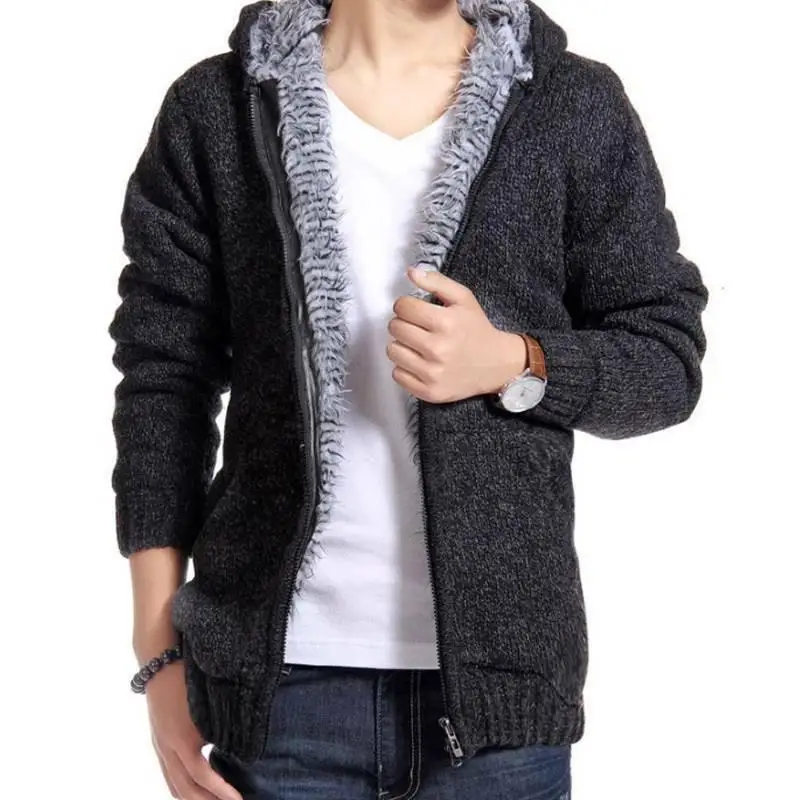 Fashion Knitted Sweater Mens Fleece Lined Winter Warm Hooded Cardigan Jumper Coat Jacket
Fashion Knitted Sweater Mens Fleece Lined Winter Warm Hooded Cardigan Jumper Coat Jacket