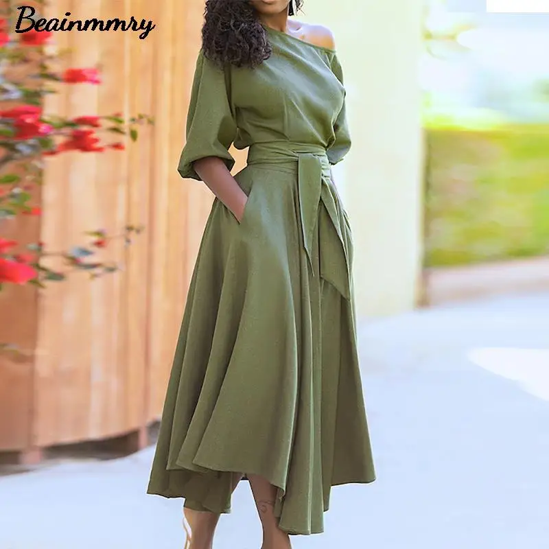 Women Elegant Sexy Off Shoulder Party Dress 2021 Summer Tie-Up A-Line Dress Office Lady Casual Short Sleeve Pocket Dress Vestido
Women Elegant Sexy Off Shoulder Party Dress 2021 Summer Tie-Up A-Line Dress Office Lady Casual Short Sleeve Pocket Dress Vestido