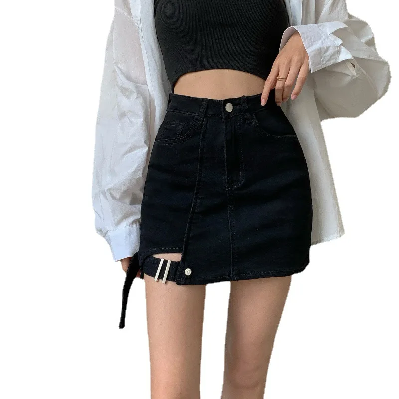 Women's Black Short Skirt 2021 Summer New Black A- Line High Waist Sheath Women's Sexy Denim Short Skirt
Women's Black Short Skirt 2021 Summer New Black A- Line High Waist Sheath Women's Sexy Denim Short Skirt