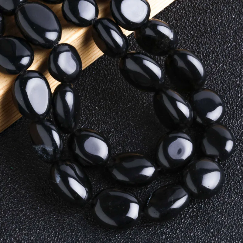 Wholesale Fashion Natural Jewelry 6x8MM 8x10MM Black Tourmaline Unshaped Loose Beads DIY Bracelet Necklace Accessories