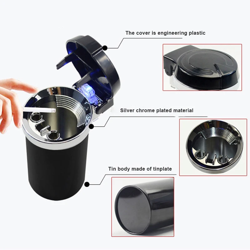 Car Ashtray LED Light Automobile Ashtray Storage Cup with Lid Automotive Interior Supplies F-Best
Car Ashtray LED Light Automobile Ashtray Storage Cup with Lid Automotive Interior Supplies F-Best