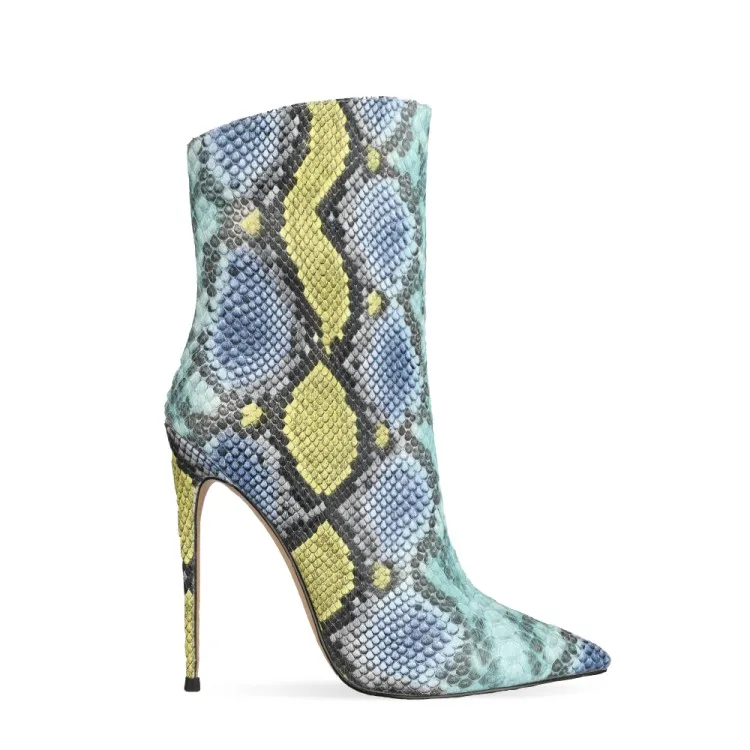 Olomm Handmade Women Ankle Boots Snake Pattern Sexy Stiletto Heels Boots Pointed Toe Yellow Blue Club Shoes Women US Size 4-13
Olomm Handmade Women Ankle Boots Snake Pattern Sexy Stiletto Heels Boots Pointed Toe Yellow Blue Club Shoes Women US Size 4-13