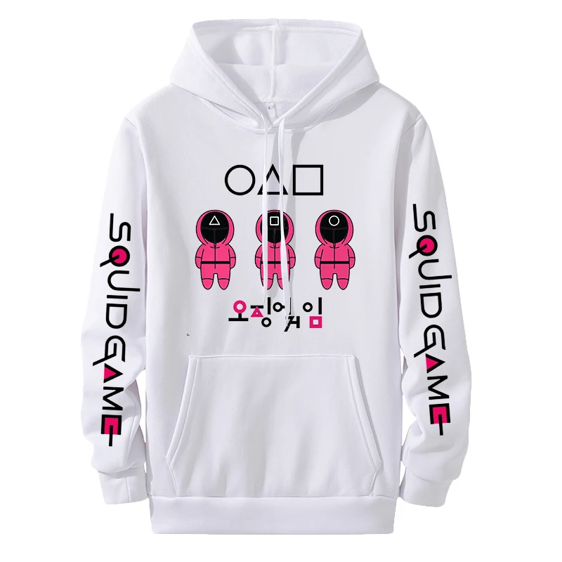 2021 fall/winter new style squid game casual pullover long-sleeved streetwear Harajuku sweatshirt men/women universal hoodie
2021 fall/winter new style squid game casual pullover long-sleeved streetwear Harajuku sweatshirt men/women universal hoodie