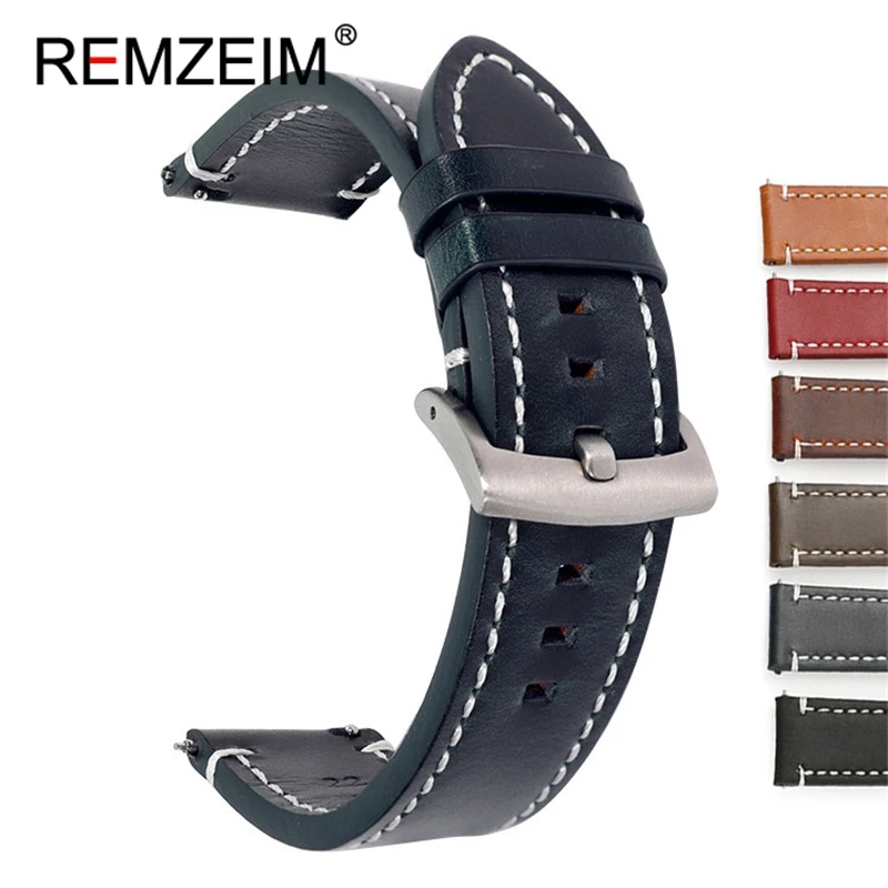 REMZEIM Calfskin Leather Watchband Quick Release Watch Band Wrist Strap 20mm 22mm Smart Watch Strap Watches Accessories
REMZEIM Calfskin Leather Watchband Quick Release Watch Band Wrist Strap 20mm 22mm Smart Watch Strap Watches Accessories