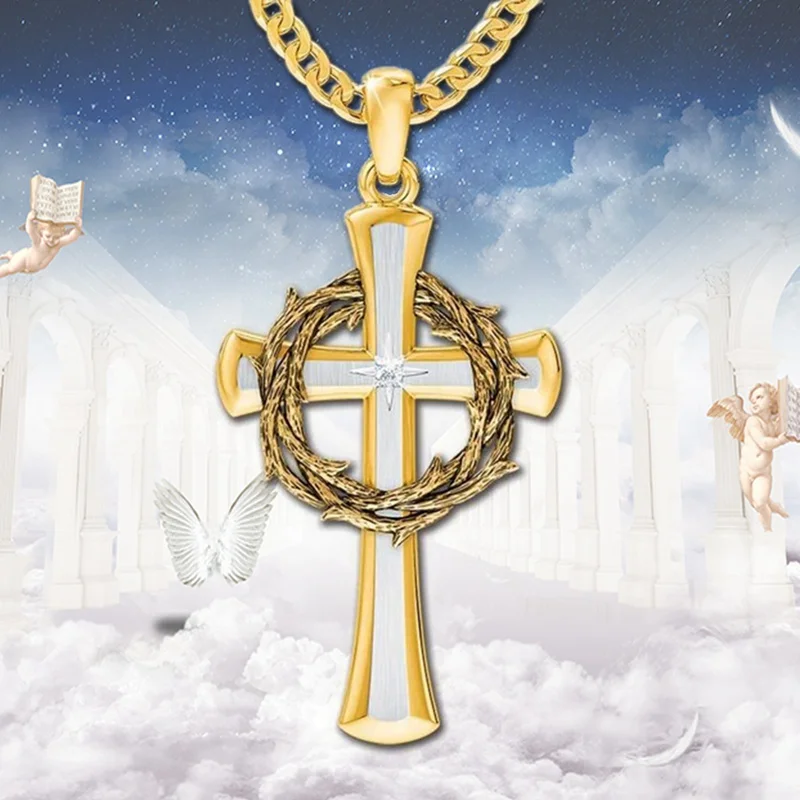 Gold Cross Chain Necklace for Women Men Male Hip Hop Cool Accessory Fashion Jesus Cross Stainless Steel Pendant Necklaces Gifts
Gold Cross Chain Necklace for Women Men Male Hip Hop Cool Accessory Fashion Jesus Cross Stainless Steel Pendant Necklaces Gifts