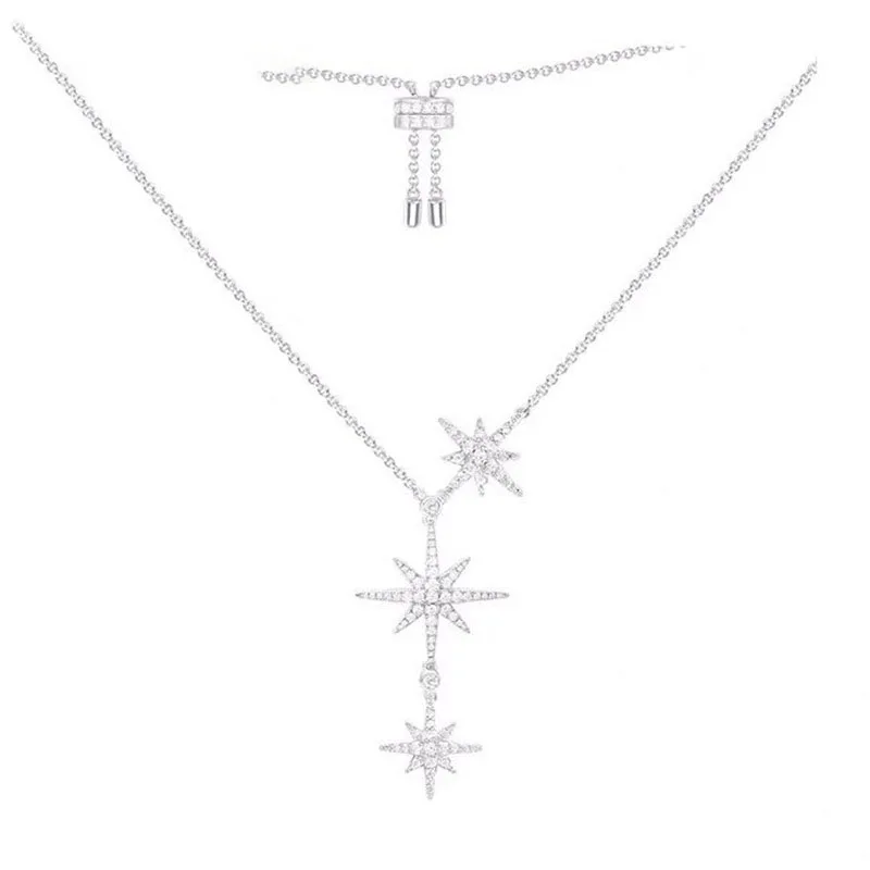 51-80cm High-quality female fashion personality hexagram three meteors necklace sweater chain For Holiday and birthday
51-80cm High-quality female fashion personality hexagram three meteors necklace sweater chain For Holiday and birthday