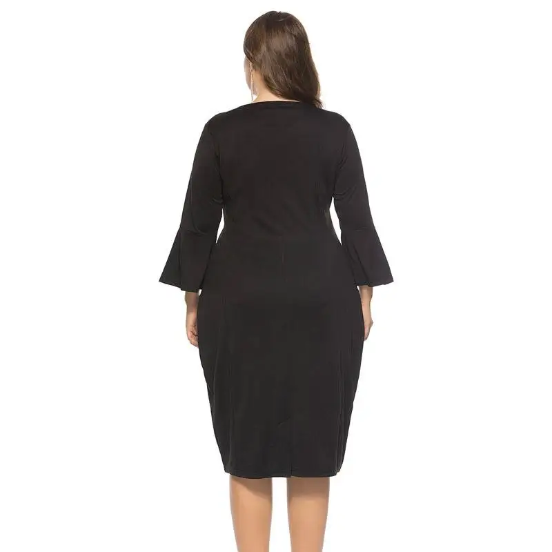 5XL 6XL Autumn Winter Plus size Flare Sleeve Dress Solid Women Large Size Office Dress Green Female Elegant Bodycon Party Dress
5XL 6XL Autumn Winter Plus size Flare Sleeve Dress Solid Women Large Size Office Dress Green Female Elegant Bodycon Party Dress