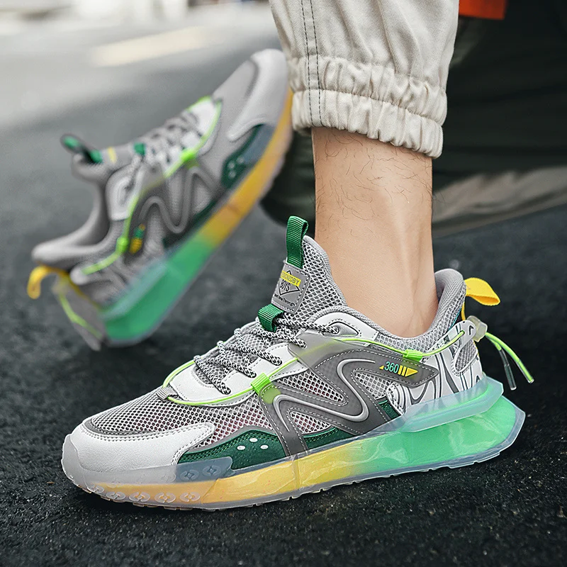 Men Fashion Chunky Sneakers Luminous Casual Sport Shoes Male Outdoor Lace-Up Comfortable TPU Sole Tenis Trainers Zapatos Hombre
Men Fashion Chunky Sneakers Luminous Casual Sport Shoes Male Outdoor Lace-Up Comfortable TPU Sole Tenis Trainers Zapatos Hombre