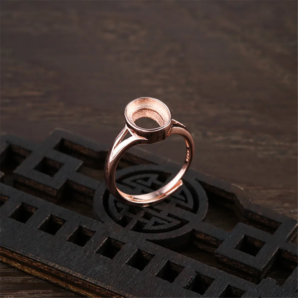 Ring Blank for 6x8mm/7x9mm/8x10mm/9x11mm/10x14mm/12x16mm/13x18mm Oval Cabochons Rose Gold Plated 925 Silver Adjustable Ring
Ring Blank for 6x8mm/7x9mm/8x10mm/9x11mm/10x14mm/12x16mm/13x18mm Oval Cabochons Rose Gold Plated 925 Silver Adjustable Ring