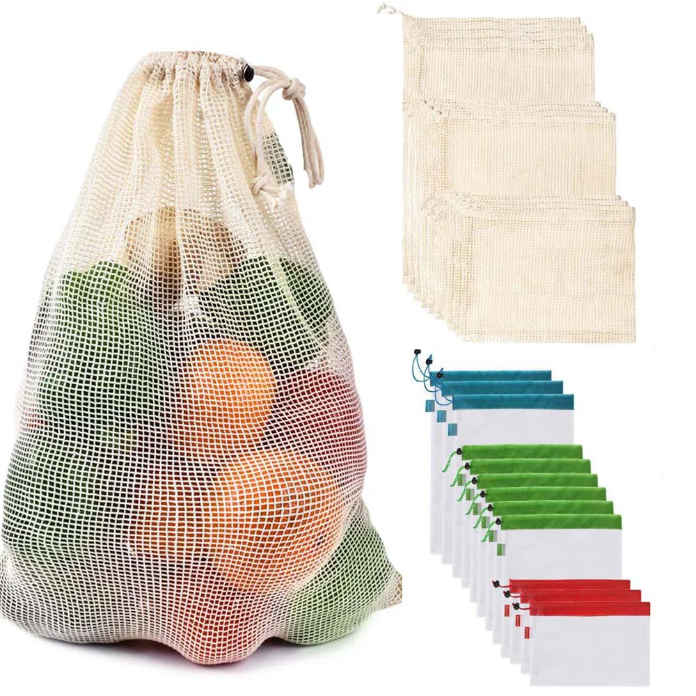 1PC Reusable Produce Bag Organic Cotton Mesh Bag Reusable Bags Kitchen Vegetables Fruit Eco Bags Drawstring Shopping Bag
1PC Reusable Produce Bag Organic Cotton Mesh Bag Reusable Bags Kitchen Vegetables Fruit Eco Bags Drawstring Shopping Bag