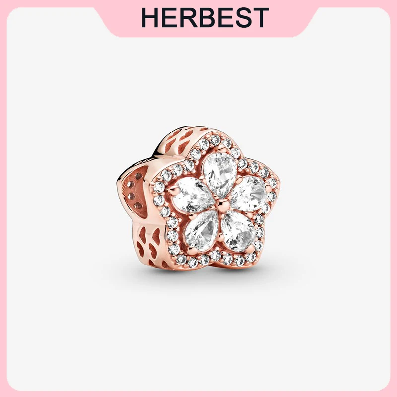 Rose-gold 925 Sterling Silver Beads Sparkling Snow Pavé Charm Fit Original Pandora Bracelet Women DIY Jewelry Gift 
Rose-gold 925 Sterling Silver Beads Sparkling Snow Pavé Charm Fit Original Pandora Bracelet Women DIY Jewelry Gift