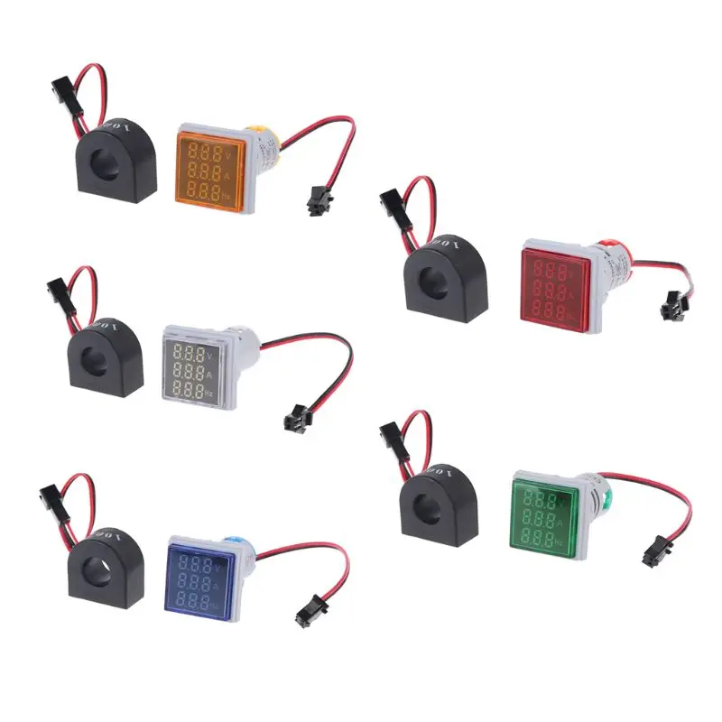 Digital 3in1 AC Ammeter Voltmeter Hz Current Frequency Meter Square Signal Light 22mm Digital Voltage Amp Hz Led Lamp Indicator
Digital 3in1 AC Ammeter Voltmeter Hz Current Frequency Meter Square Signal Light 22mm Digital Voltage Amp Hz Led Lamp Indicator