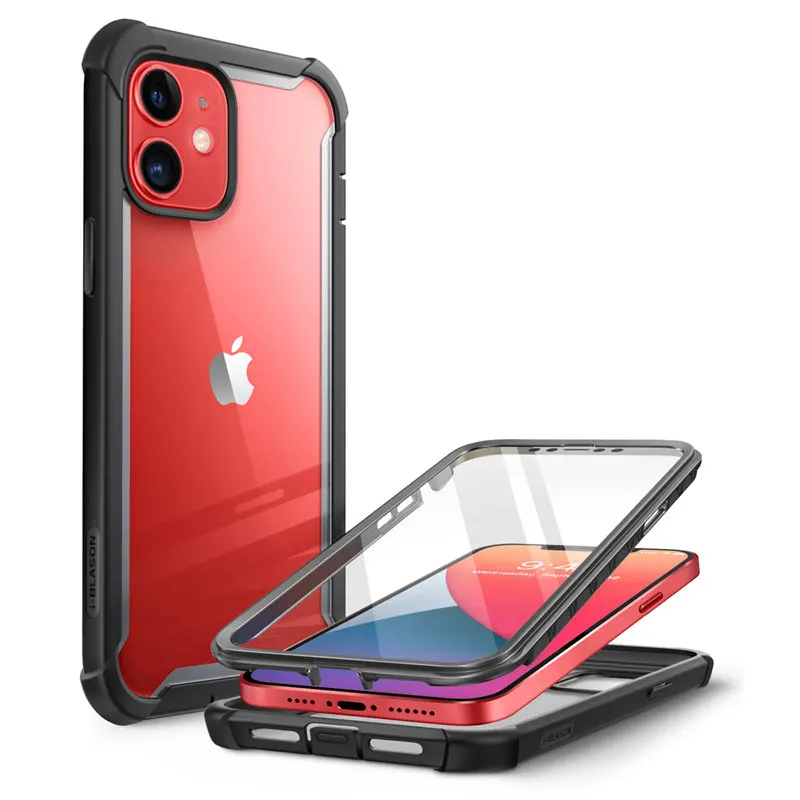 For iPhone 12 Mini Case 5.4" (2020 Release) I-BLASON Ares Full-Body Rugged Clear Bumper Cover with Built-in Screen Protector
For iPhone 12 Mini Case 5.4" (2020 Release) I-BLASON Ares Full-Body Rugged Clear Bumper Cover with Built-in Screen Protector