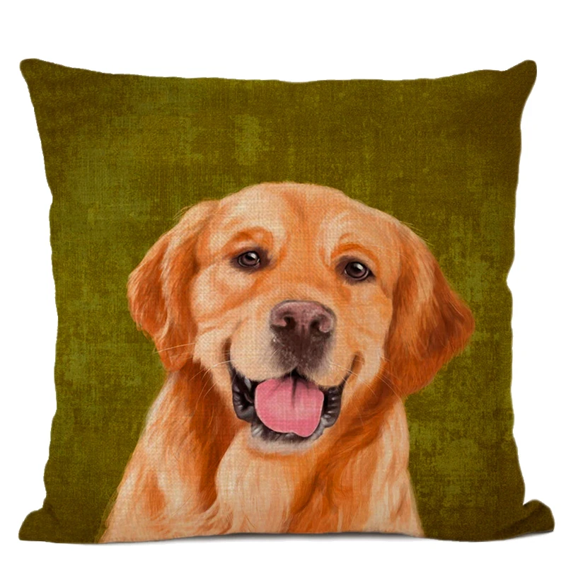 Винтажный Чехол на подушку с изображением собаки шнауцера милый домашний