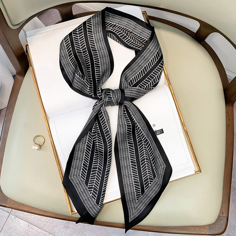 2021 Luxury Striped Print Silk Scarf Women Spring Narrow Long Scarfs Ladies Double Small Scarf Tying Hair Band Female
2021 Luxury Striped Print Silk Scarf Women Spring Narrow Long Scarfs Ladies Double Small Scarf Tying Hair Band Female
