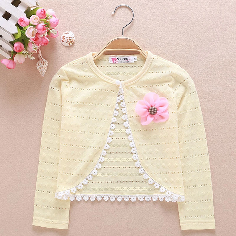 Solid Color Girls Cardigan Spring Summer Kids Outwear Thin Knitting Sweater Cute Flower Decor Baby Cardigans Girls Clothes Coat
Solid Color Girls Cardigan Spring Summer Kids Outwear Thin Knitting Sweater Cute Flower Decor Baby Cardigans Girls Clothes Coat