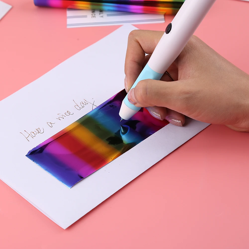 USB Powered Heating Hot Stamping Pen Lettering Colorful Heat Activated Foil Paper Leather DIY Calligraphy Handwritten Template
USB Powered Heating Hot Stamping Pen Lettering Colorful Heat Activated Foil Paper Leather DIY Calligraphy Handwritten Template