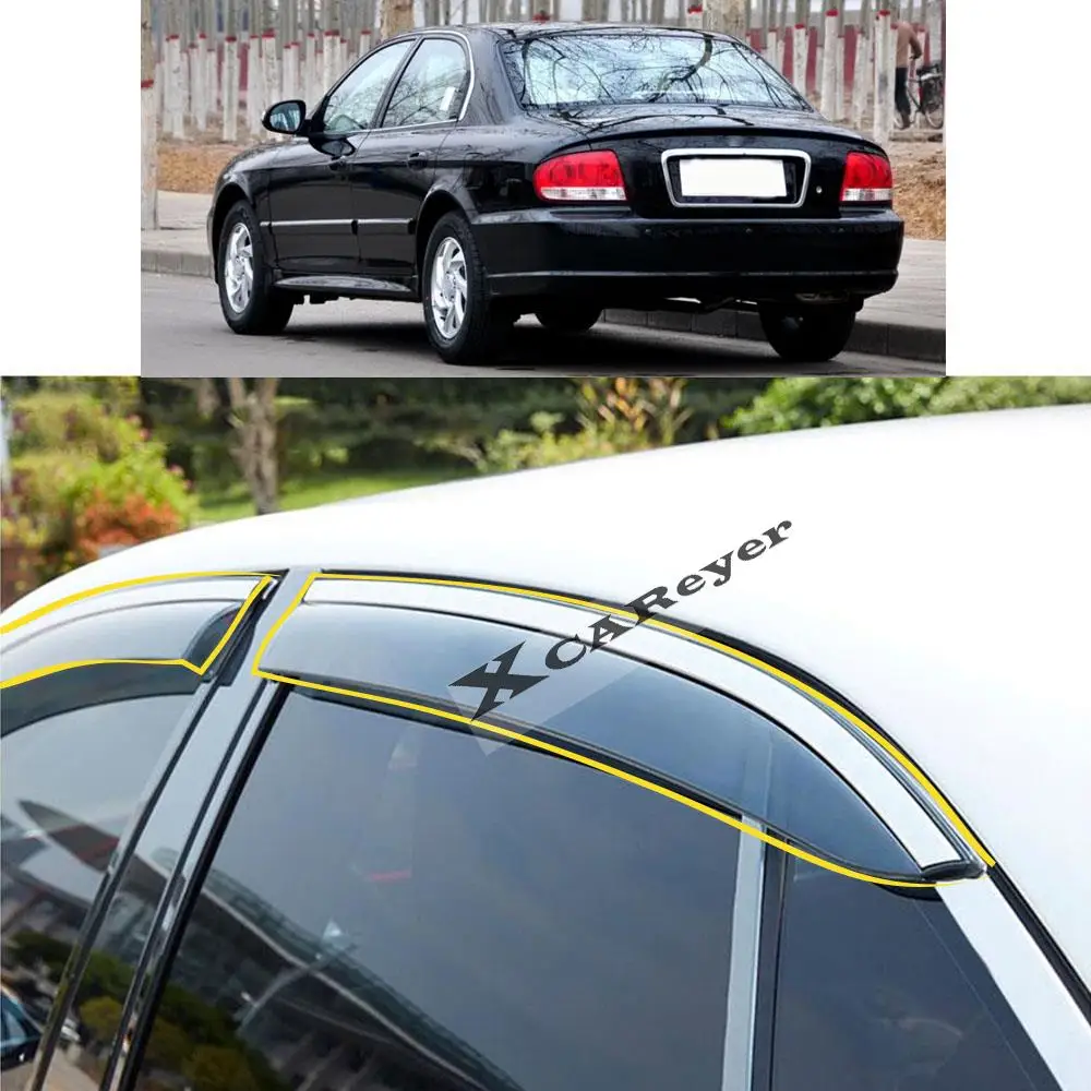 For HYUNDAI SONATA 7th 2003 2004 2005 2006 2007 2008 2009 2010 Car Sticker Plastic Window Glass Wind Visor Rain/Sun Guard Vent
For HYUNDAI SONATA 7th 2003 2004 2005 2006 2007 2008 2009 2010 Car Sticker Plastic Window Glass Wind Visor Rain/Sun Guard Vent