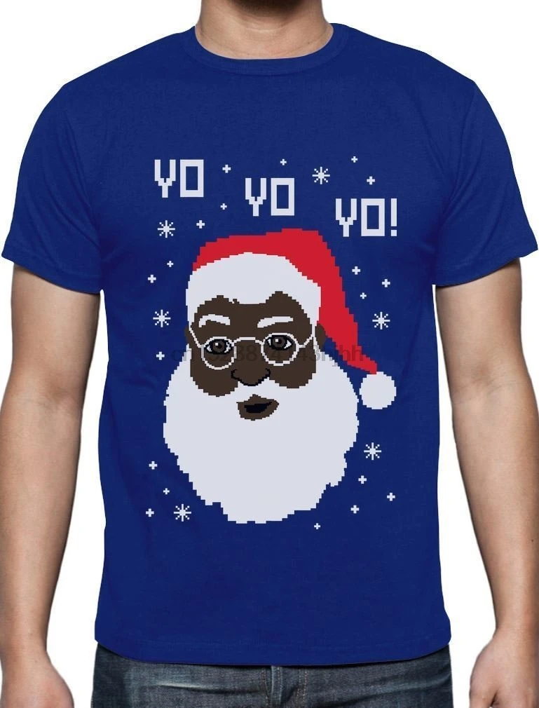 Newest 2018 Men Fashion Yo Yo Yo Black Santa Ugly Christmas Sweater T-Shirt Funny Xmas Gift Funny Cotton Tee
Newest 2018 Men Fashion Yo Yo Yo Black Santa Ugly Christmas Sweater T-Shirt Funny Xmas Gift Funny Cotton Tee