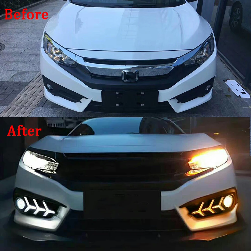 ECAHAYAKU 1 Pair Car Styling LED DRL Honda Civic 2019 with Yellow Turn Signal Light Blue Night Running Light DC12V ABS+LED
ECAHAYAKU 1 Pair Car Styling LED DRL Honda Civic 2019 with Yellow Turn Signal Light Blue Night Running Light DC12V ABS+LED