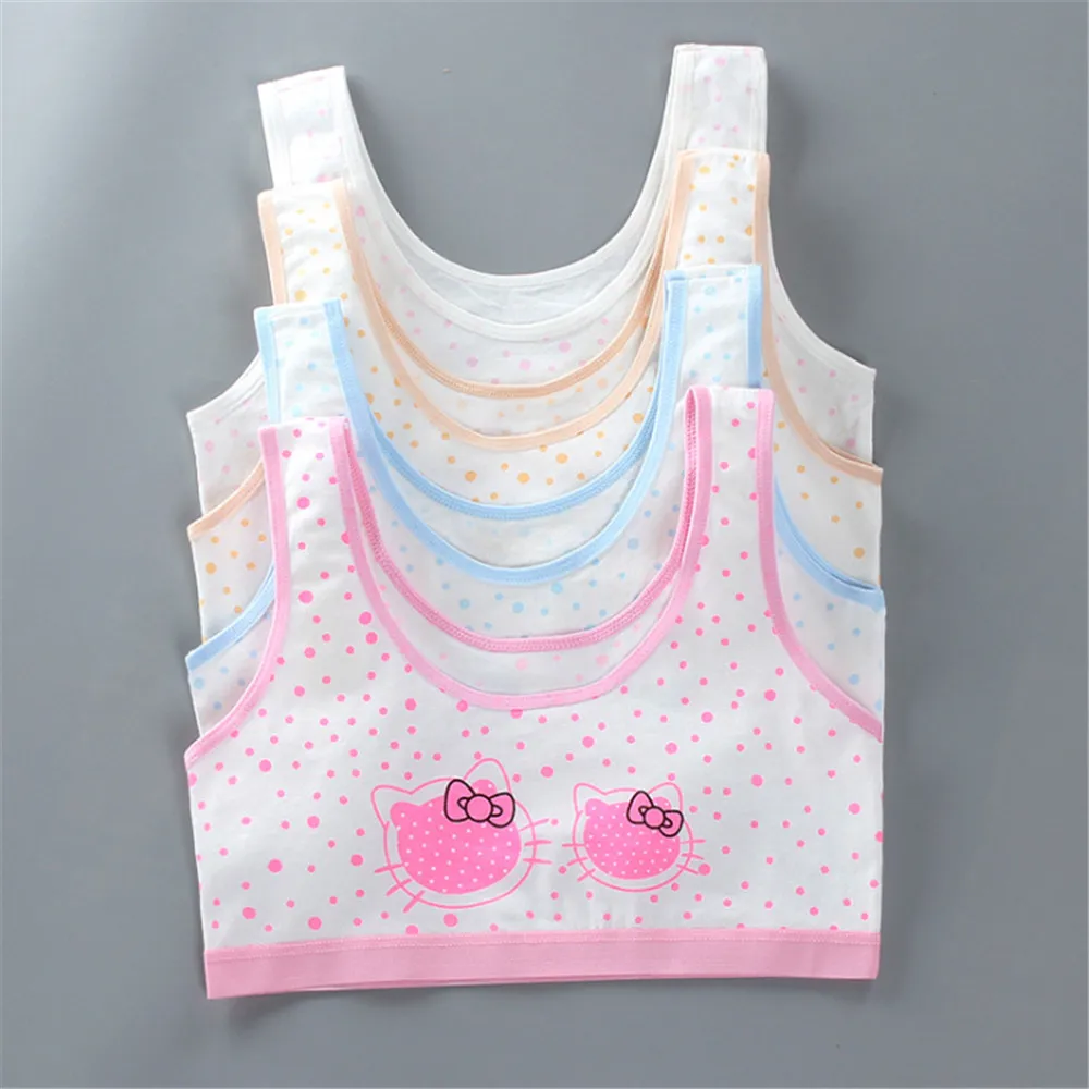 The New Cartoon Cat Kids Girl Training Organic Cotton Wirefree Soft Underwear Bra For Teenage Puberty 8-14Y Youth
The New Cartoon Cat Kids Girl Training Organic Cotton Wirefree Soft Underwear Bra For Teenage Puberty 8-14Y Youth