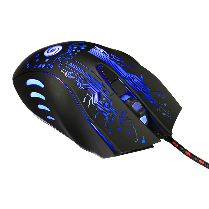 Фото 6D Проводная игровая мышь USB 3200 dpi 6 кнопок светодиодный профессиональная