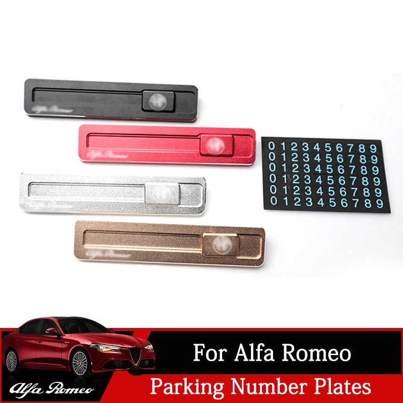 QHCP Temporary Car Parking Card Telephone Number Card Notification Plate Metal Plate Fit For Alfa Romeo Giulia Stelvio Accessory
QHCP Temporary Car Parking Card Telephone Number Card Notification Plate Metal Plate Fit For Alfa Romeo Giulia Stelvio Accessory