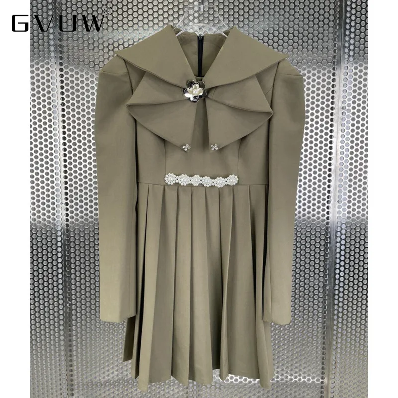 Новинка осени 2021, женское платье GVUW с воротником-лепестком, модное трехмерное платье с цветочным орнаментом и бусинами
Новинка осени 2021, женское платье GVUW с воротником-лепестком, модное трехмерное платье с цветочным орнаментом и бусинами