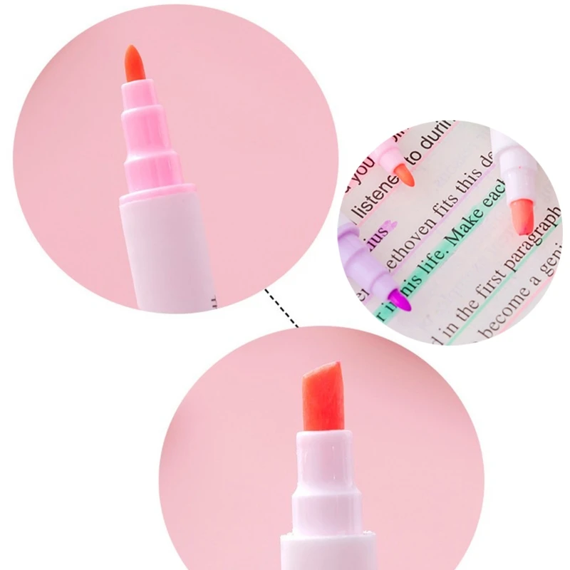 6 Colors Double Head Highlighter Fluorescent Markers Drawing Pen Stationery Gift C90C
6 Colors Double Head Highlighter Fluorescent Markers Drawing Pen Stationery Gift C90C